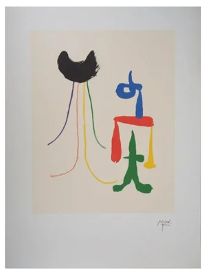 Joan Miro, Surrealist Couple, 1970s, Lithograph