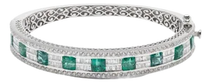 Natural Zambian Emerald 6.18 Carats and Diamonds 3.05 Carats in 14k gold