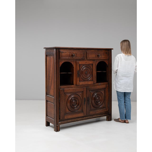 19th Century French Neo-Basque Wooden Buffet in Original Patina For Sale - Image 14 of 18