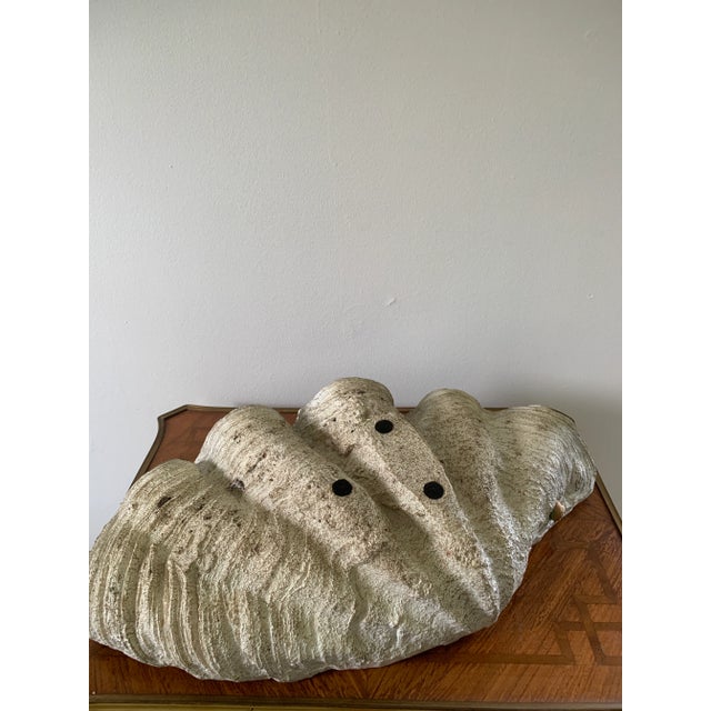 Plastic Mid 20th Century Giant Faux Clam Shell For Sale - Image 7 of 8