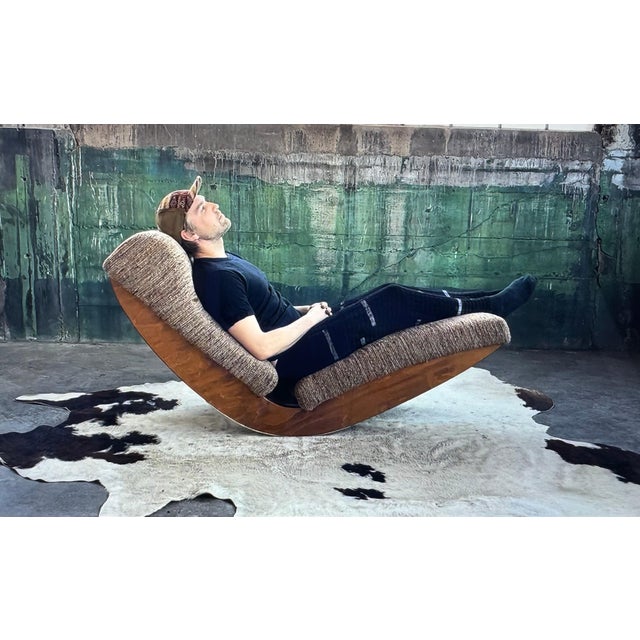Mid Century Upholstered Lounge Chair in the Style of Adrian Pearsall For Sale - Image 6 of 13