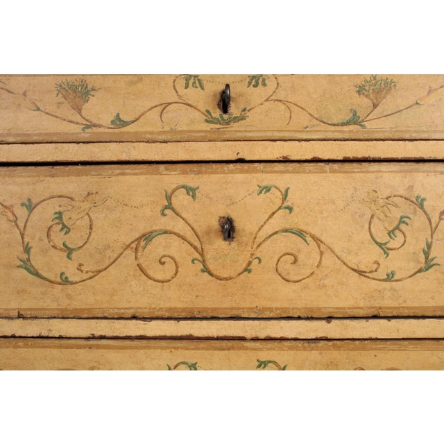 Continental Antique Louis XVI Style Painted Chest of Drawers For Sale - Image 10 of 12