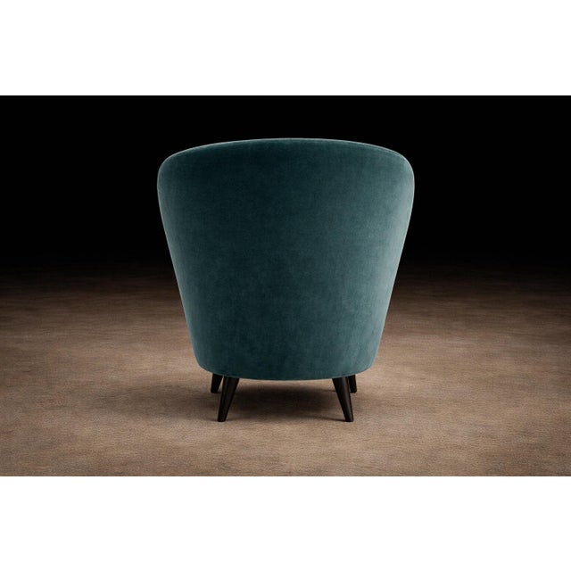 Joaquim Tenreiro “Concha” Armchair in Brazilian Hardwood & Mohair by Joaquim Tenreiro, 1950s – Lot 138A For Sale - Image 4 of 9