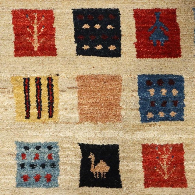 Middle Eastern Gabbeh Rug in Wool For Sale - Image 5 of 8