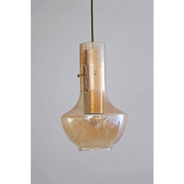 Gold Vintage Bubble Glass Pendant Light from Leclaire & Schäfer, 1970s For Sale - Image 8 of 8