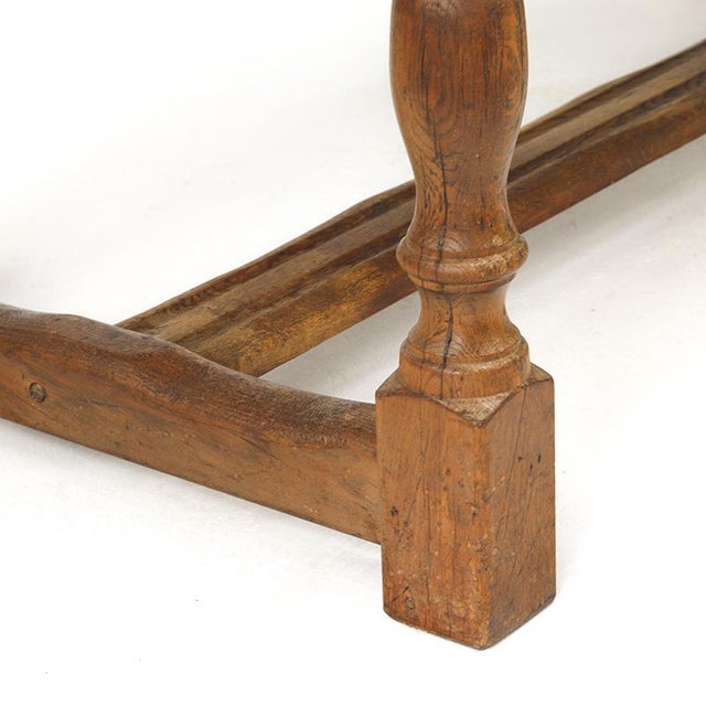 Brown Large Farmhouse Rustic Country Dining Table in Oak For Sale - Image 8 of 12