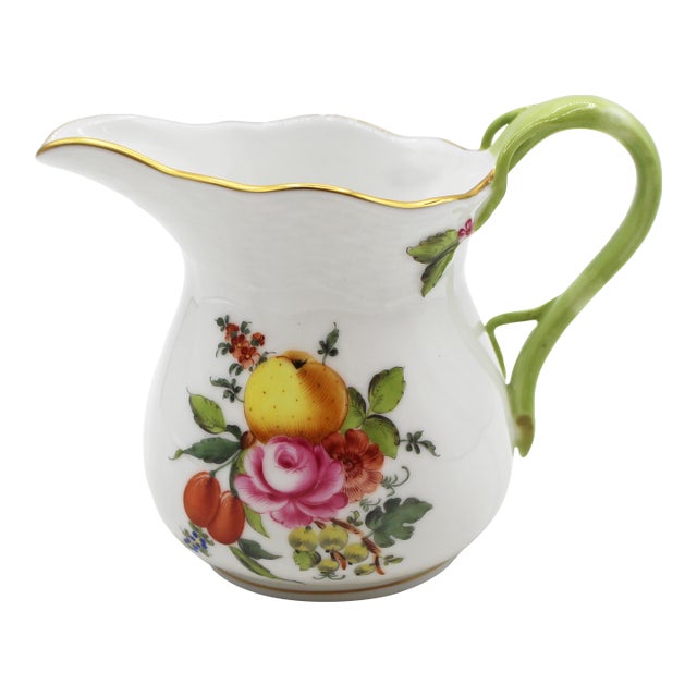 Vintage Herend Printemps Pattern Porcelain Cream Jug For Sale
