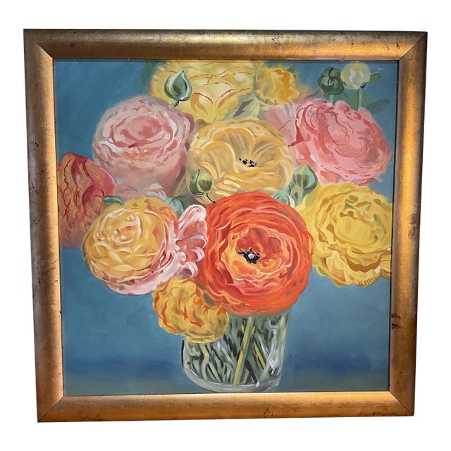 Late 20th Century Floral Painting For Sale