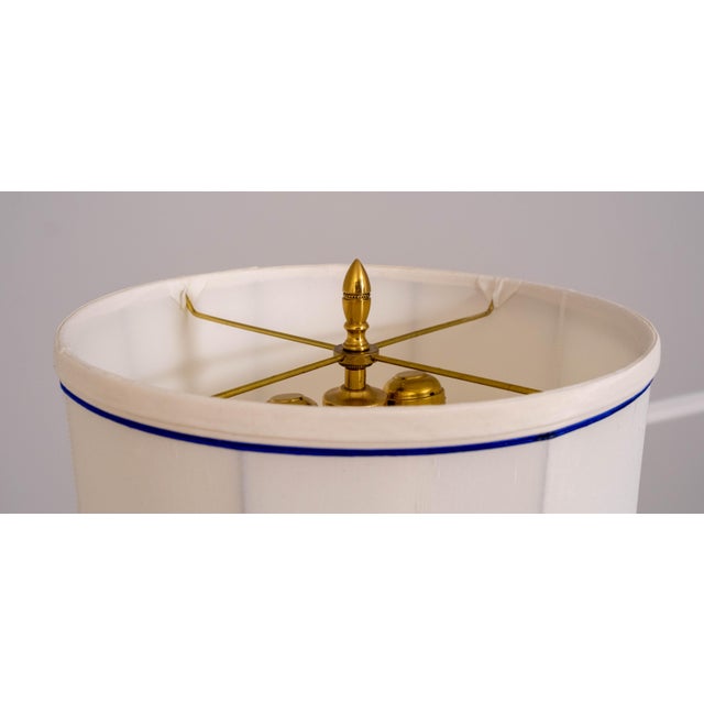 1980s Pair Brass Hollywood Regency Style Table Lamps For Sale - Image 5 of 18