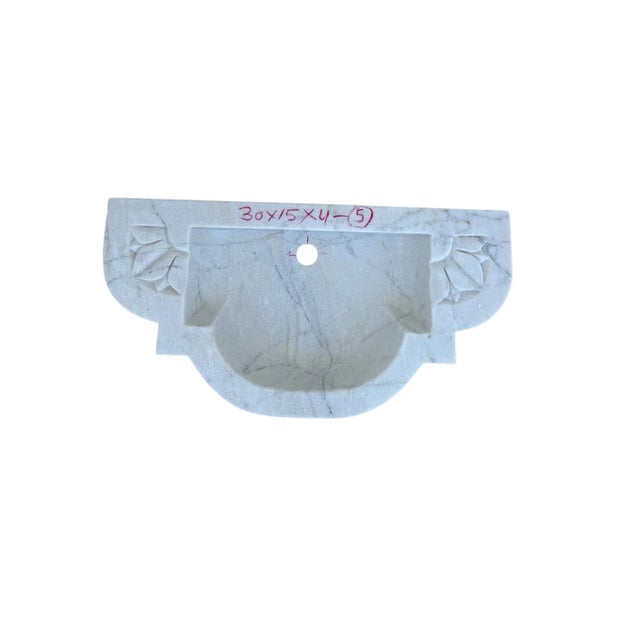 2020s Marble Wall Mount Sink - Contemporary Farmhouse Homes For Sale - Image 5 of 6