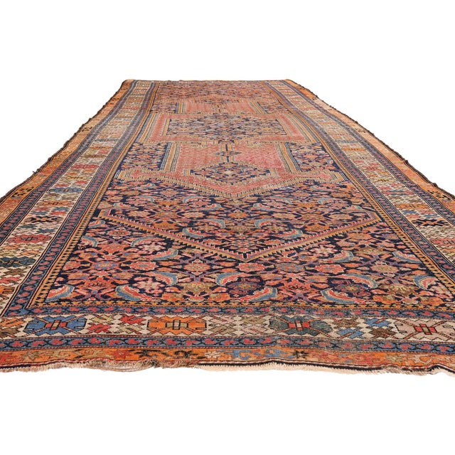 Tribal Late 19th Century Persian Malayer Rug, 07'02 X 18'11 For Sale - Image 3 of 10