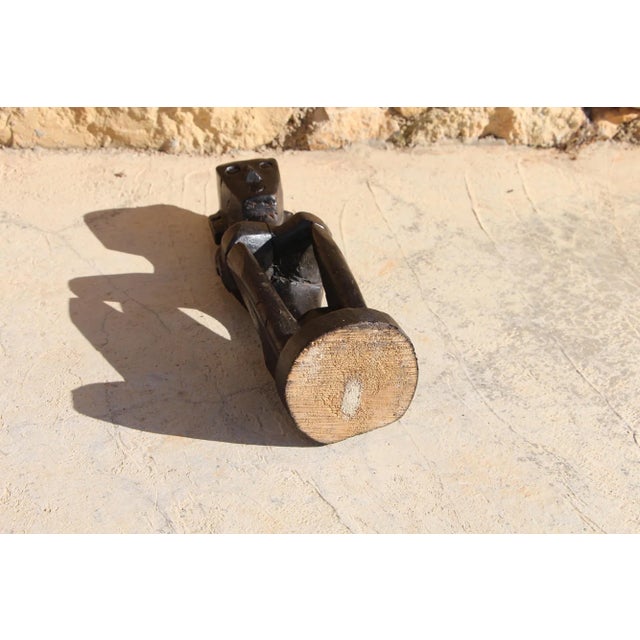 1950s Mid-Century Pacific Carved Wood Figure For Sale - Image 12 of 13