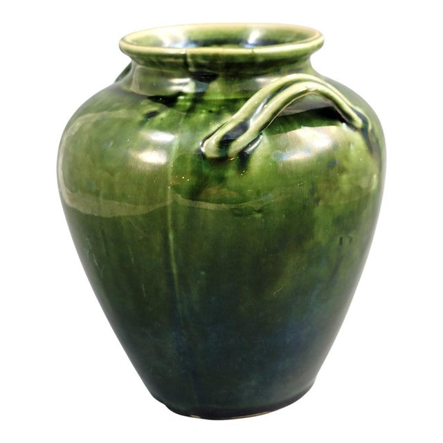 Southern French Handmade Green Glazed Terracotta Confit Jar, 1870-1890 For Sale - Image 3 of 12