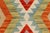 Retro Kilim Gray Rust Hand-Woven Wool Rug For Sale - Image 4 of 9