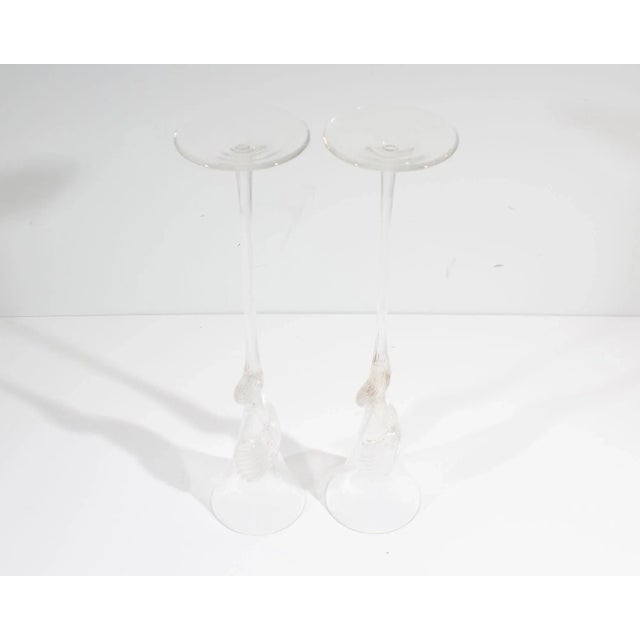 Contemporary Arlon Bayliss Rosenthal “Paradiso” Pair of Champagne Flutes For Sale - Image 3 of 8