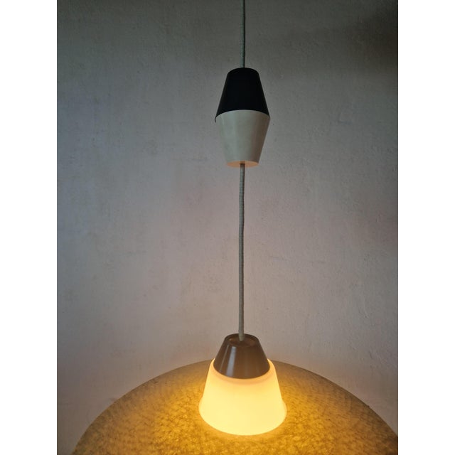 1950s Fiberglass Pendant Lamp by Louis Kalff for Philips, 1950s For Sale - Image 5 of 14