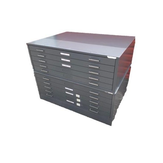 Mayline 5 Drawer Map Blueprint Filing Cabinets A Pair Chairish