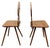 Swiss Folk Art Fruitwood Escabelle Hall Chairs, 1840, Set of 2 For Sale - Image 3 of 10