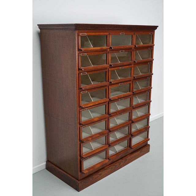 Vintage Dutch Oak / Mahogany Haberdashery Shop Cabinet, 1930s For Sale - Image 14 of 18