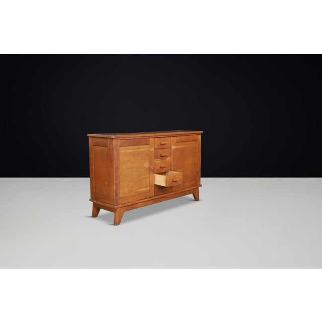 Oak Sideboard by René Gabriel, France, 1940s For Sale - Image 6 of 9