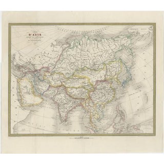 French Map of Asia with Russia, China and India by Cortambert, 1864 For Sale