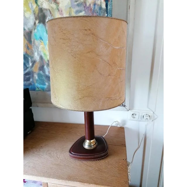 Mid-Century Modern Table Lamp by Jacques Adnet, 1950s For Sale - Image 3 of 10