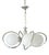 Vintage Chrome Opaline Glass Globe Chandelier, 1970s For Sale