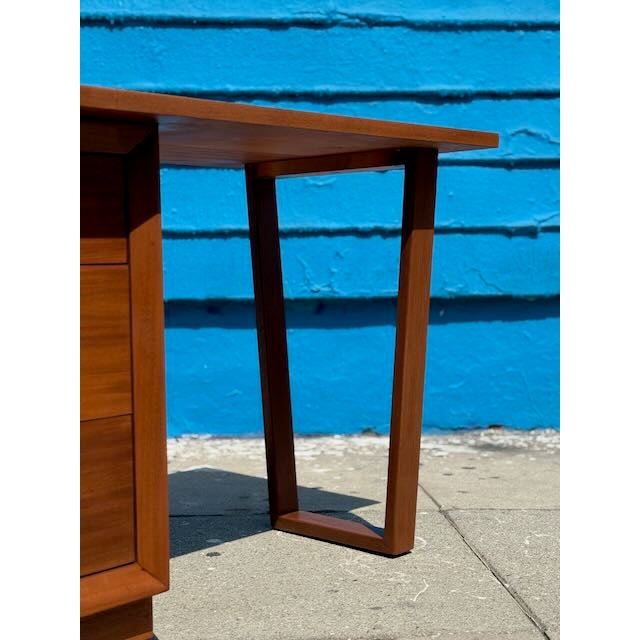 1950's Solid Mahogany Writing Desk For Sale - Image 11 of 11