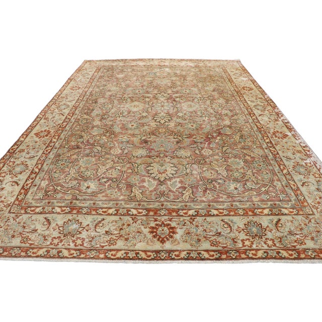 Mediterranean Antique Persian Tabriz Rug, 07'08 X 10'09 For Sale - Image 3 of 9