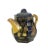 This is an art work display of oriental Chinese teapot which is made of Zisha clay and hand painted with golden color...