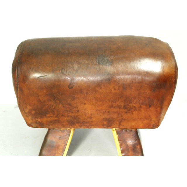 Leather Gymnastics Pommel Horse, 1950s For Sale - Image 12 of 14