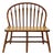 Mid Century Solid Oak Bowback Windsor Armless Bench Settee For Sale