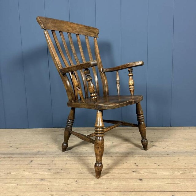 English Brown Windsor Armchair with High Back For Sale - Image 17 of 18