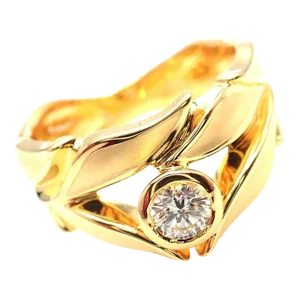 Carrera Y Carrera 18k Mi Princes Greco Roman Diamond Crown Ring, size 6.5