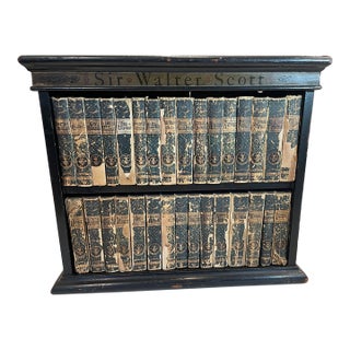 1877 Sir Walter Scott 31-Volume Set With Original Bookcase For Sale