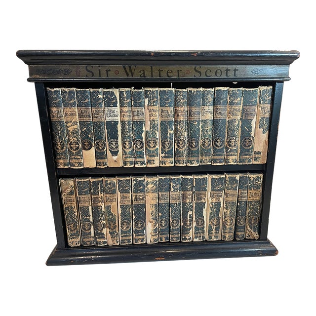 1877 Sir Walter Scott 31-Volume Set With Original Bookcase For Sale