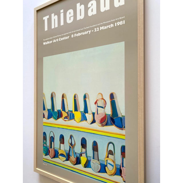 Wayne Thiebaud Vintage 1981 Pop Art Lithograph Print Framed Museum Exhibition Poster " Shoe Rows " 1975 For Sale - Image 11 of 12