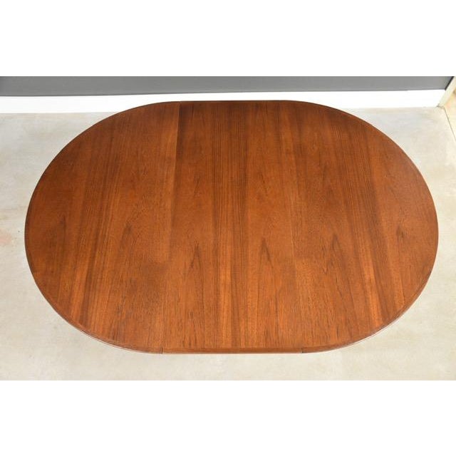 1960s Refinished 86” Danish Modern Teak Dining Table by BPS For Sale In Boston - Image 6 of 12