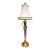 1980s Lenox for Quoizel Ivory Porcelain & Satin Brass Neoclassical Table Lamp, 38.5"h ✨ For Sale