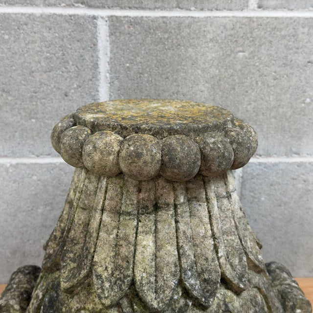 Stone Architectural Sculpted Stone Capital, 20th Century For Sale - Image 7 of 13
