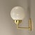 Metal Bauhaus Wall Lamp in Brass with Opal Shade, Germany, 1925 For Sale - Image 7 of 11