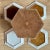 Gucci Vintage 1970s Gucci Horsebit Porcelain Hexagon 4 Appetizer Coaster Plate Set in Leather Case For Sale - Image 4 of 12