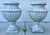 Add a touch of elegance to your garden or home decor with this beautiful pair of pedestal urn planters. The white cement...
