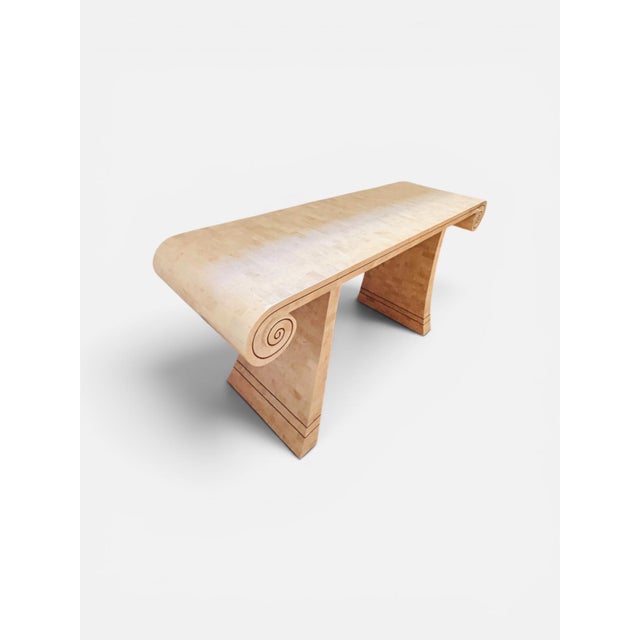 Maitland - Smith Maitland Smith Postmodern Iconic Scroll Console Table - Greek Revival Style For Sale - Image 4 of 8