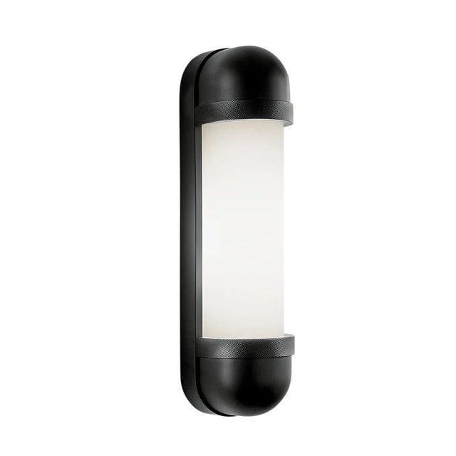 Ip44 Bathroom Wall Light With Deco Styling And Knurled Ends.