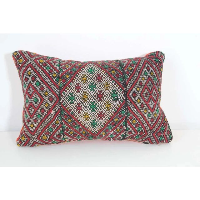 Textile Moroccan African Tribal Throw Kilim Pillow For Sale - Image 7 of 13