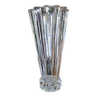 Rosenthal 10" Crystal Blossom Art Vase Art Deco Modern For Sale