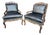 1990s Bergere Chair Pair in Luscious Black Leather For Sale