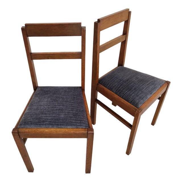Art Deco Side Chairs, 1930s, Set of 2 For Sale