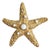 Vintage Trifari Gold Tone Starfish Brooch With Cabochons & Rhinestones For Sale
